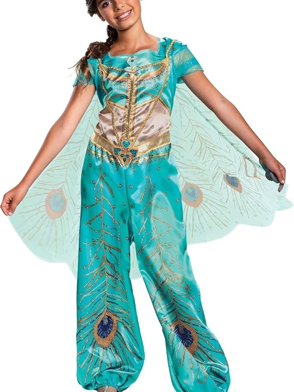 Disney Light Blue & Gold Princess Jumpsuit Costume